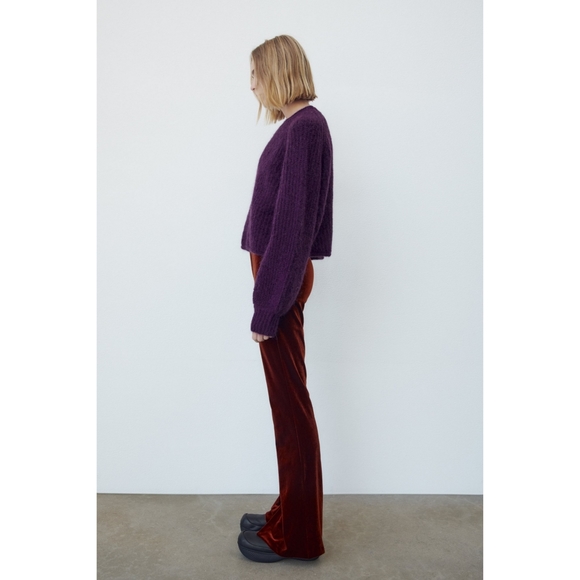 Zara velvet flare pants - Picture 4 of 12